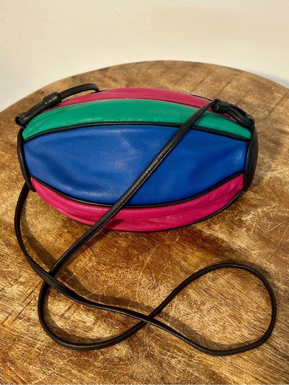 Rare 80’s Vintage Colorblock Leather Purse